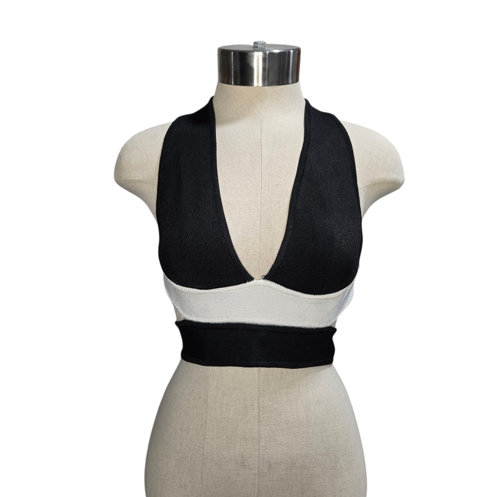 Rehab Black and White Top